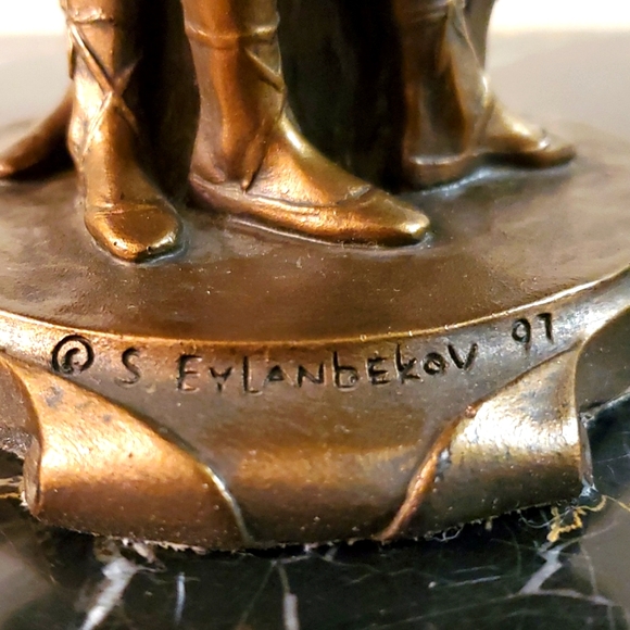 10” Sergey Eylanbekov Candle Holder 3 Ballerinas No Candle Residue! Spotless - Picture 3 of 16